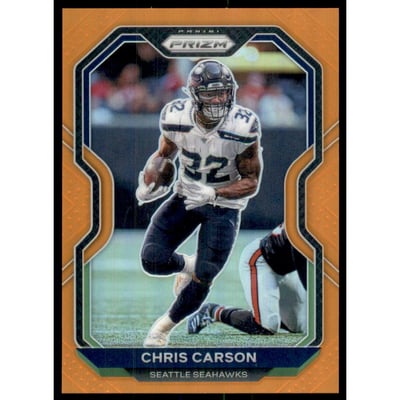 2020 Panini Prizm Prizms Orange #295 Chris Carson