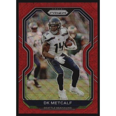 2020 Panini Prizm Prizms Red Wave #292 D.K. Metcalf