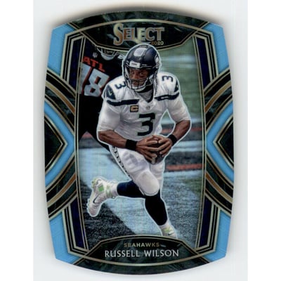 2020 Select Prizm Light Blue Die Cut #204 Russell Wilson