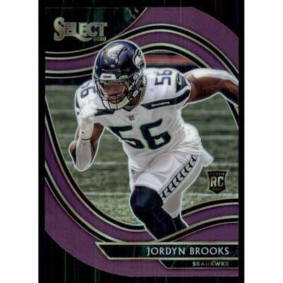 2020 Select Prizm Purple Die Cut #392 Jordyn Brooks