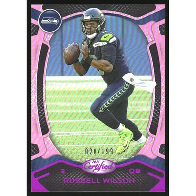 2021 Certified Mirror Pink #100 Russell Wilson