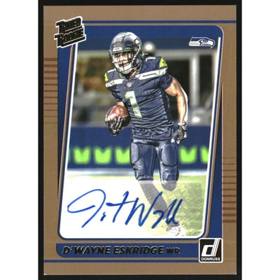 2021 Donruss Rated Rookies Autographs Bronze #276 D'Wayne Eskridge