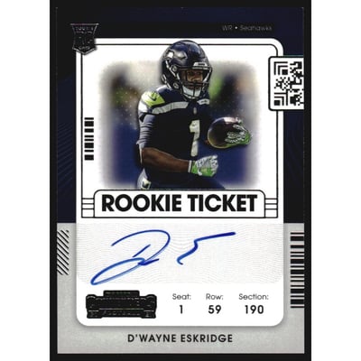2021 Panini Contenders #118A D'Wayne Eskridge AU RC