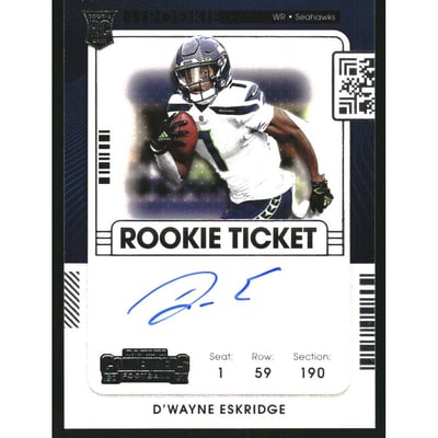 2021 Panini Contenders #118B D'Wayne Eskridge AU VAR