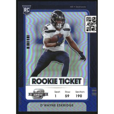 2021 Panini Contenders Optic Blue #64 D'Wayne Eskridge