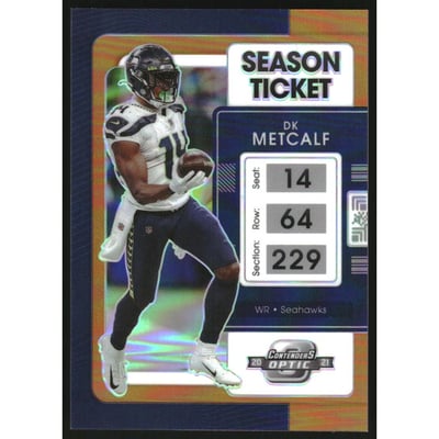 2021 Panini Contenders Optic Orange #20 D.K. Metcalf