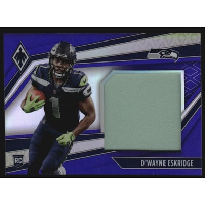 2021 Panini Phoenix Rookie Jumbo Memorabilia Purple #36 D'Wayne Eskridge