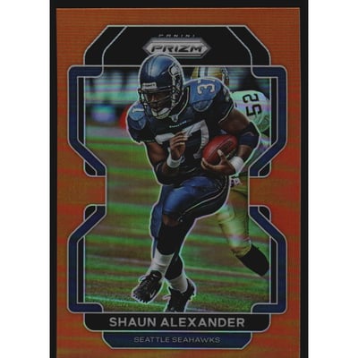 2021 Panini Prizm Prizms Orange #50 Shaun Alexander
