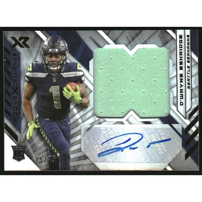 2021 Panini XR Rookie Xcellence Autograph Swatches #18 D'Wayne Eskridge/75