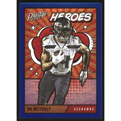 2021 Prestige Heroes Xtra Points Blue #12 D.K. Metcalf