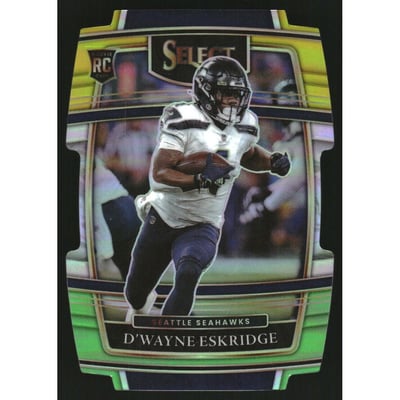 2021 Select Prizm Green and Yellow Die Cut #60 D'Wayne Eskridge