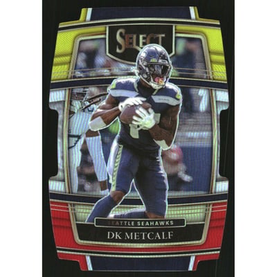 2021 Select Prizm Red and Yellow Die Cut #30 D.K. Metcalf