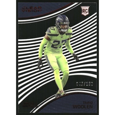2022 Panini Chronicles Clear Vision Rookies Red #22 Tariq Woolen