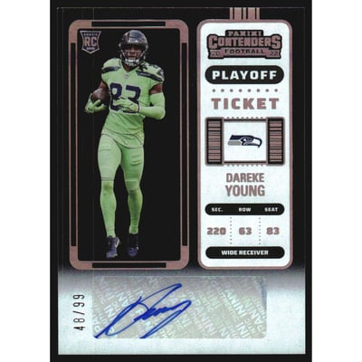 2022 Panini Contenders Playoff Ticket #255A Dareke Young AU