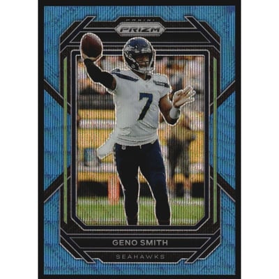 2022 Panini Prizm Prizms Blue Wave #254 Geno Smith