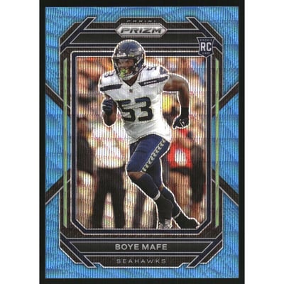 2022 Panini Prizm Prizms Blue Wave #386 Boye Mafe