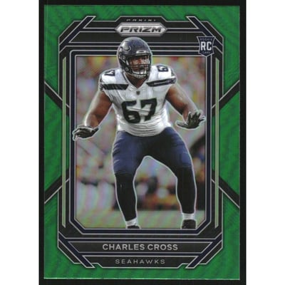 2022 Panini Prizm Prizms Green #368 Charles Cross
