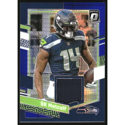 2023 Donruss Optic Threads Blue Hyper #10 D.K. Metcalf
