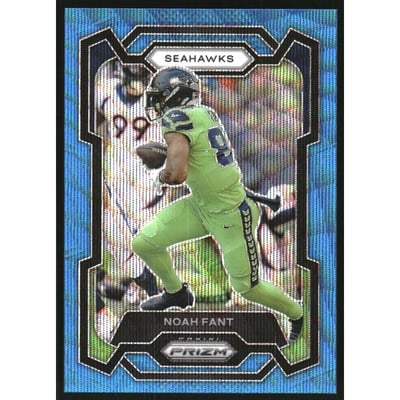 2023 Panini Prizm Prizms Blue Wave #262 Noah Fant