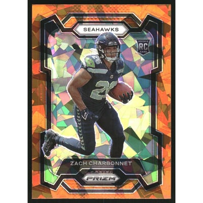 2023 Panini Prizm Prizms Orange Ice #392 Zach Charbonnet