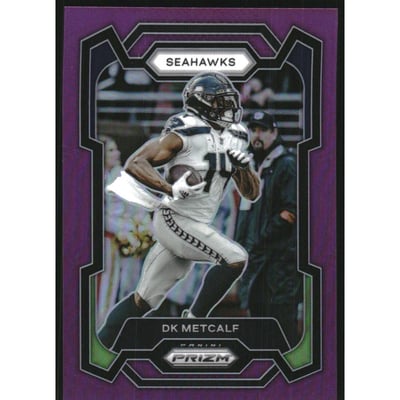 2023 Panini Prizm Prizms Purple #257 D.K. Metcalf
