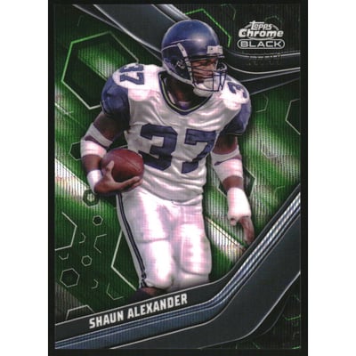 2023 Topps Composite Chrome Black Green Wave Refractors #147 Shaun Alexander