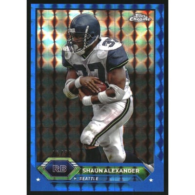 2023 Topps Composite Chrome Blue Geometric Refractors #48 Shaun Alexander