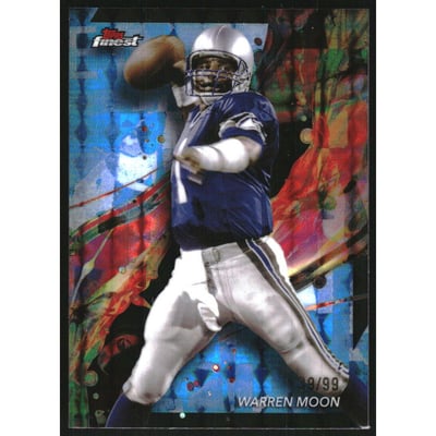2024 Finest Blue Geometric Refractors #30 Warren Moon