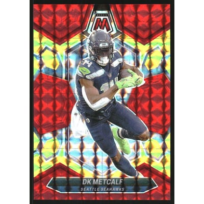 2024 Panini Mosaic Mosaic Choice Fusion Red and Yellow #199 D.K. Metcalf