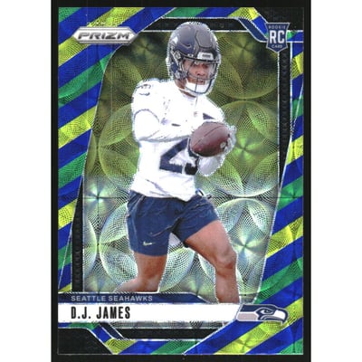 2024 Panini Prizm Prizms Choice Blue Yellow and Green #322 D.J. James
