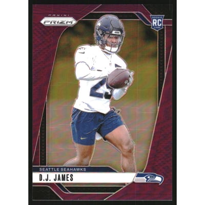 2024 Panini Prizm Prizms Purple #322 D.J. James
