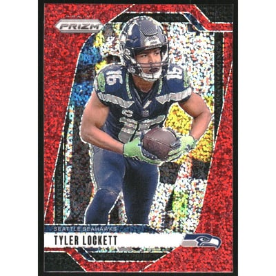 2024 Panini Prizm Prizms Red Sparkle #262 Tyler Lockett