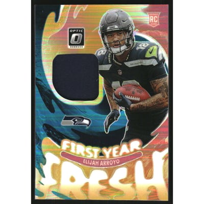 2025 Donruss Optic First Year Fresh Jerseys Neon Blue #28 Elijah Arroyo