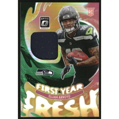 2025 Donruss Optic First Year Fresh Jerseys Neon Green #28 Elijah Arroyo