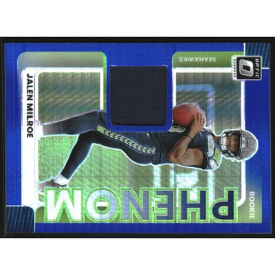 2025 Donruss Optic Rookie Phenoms Blue Hyper #8 Jalen Milroe