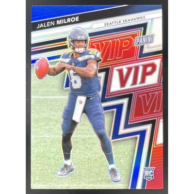 2025 NSCC VIP Gold Packs Gold VIP Red/White/Blue #RC16 Jalen Milroe Rookie /25