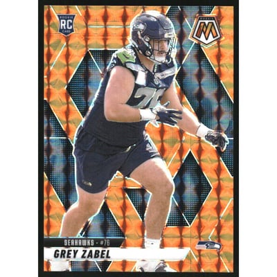 2025 Panini Mosaic Mosaic Orange #328 Grey Zabel