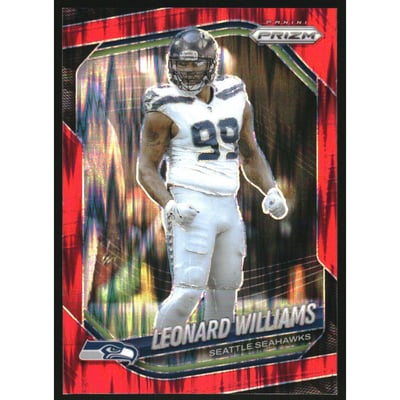 2025 Panini Prizm Prizms Red Flash #183 Leonard Williams