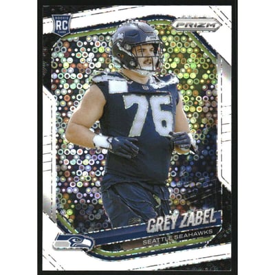 2025 Panini Prizm Prizms White Disco #387 Grey Zabel