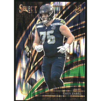 2025 Select Prizm Black and Green Shock #215 Grey Zabel