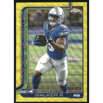 2025 Topps Chrome Yellow Wave Refractors #276 Kenneth Walker III
