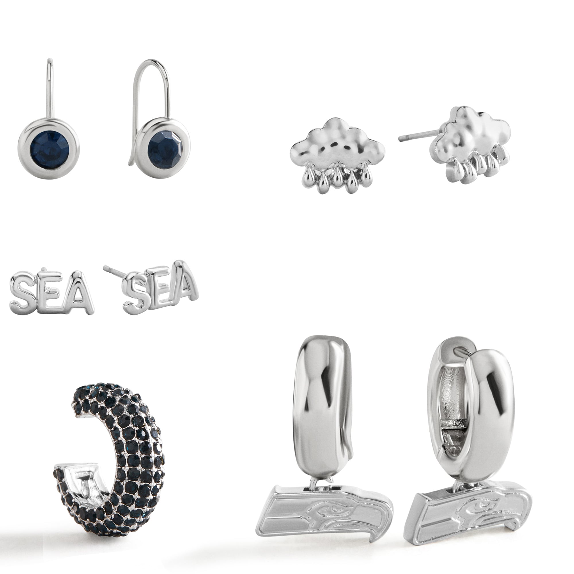 BaubleBar Seattle Seahawks Mixed Earring Set
