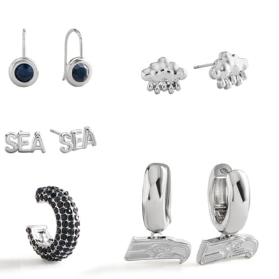 BaubleBar Seattle Seahawks Mixed Earring Set
