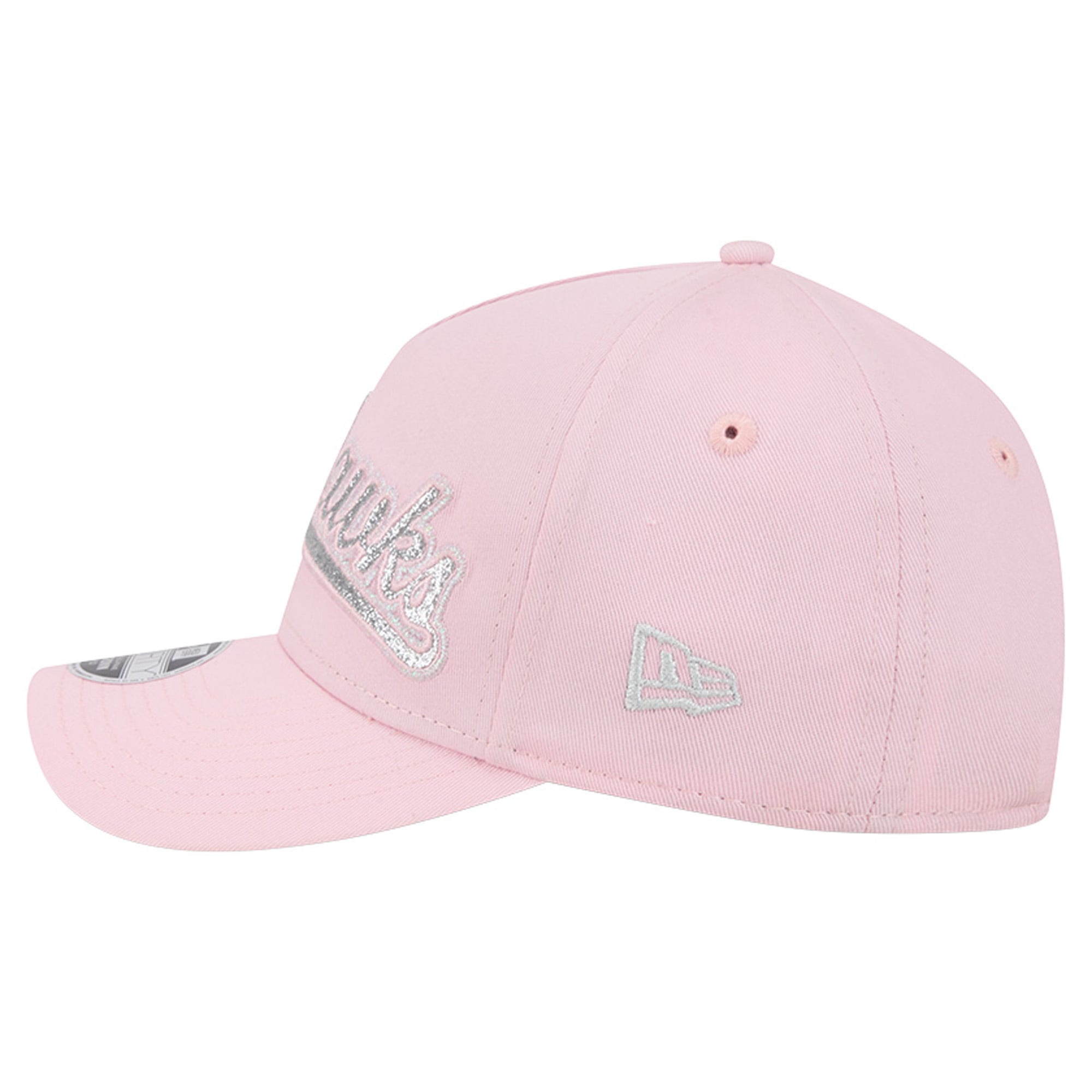 Casquette ajustable New Era rose Seattle Seahawks Throwback Glitz A-Frame 9FORTY pour filles