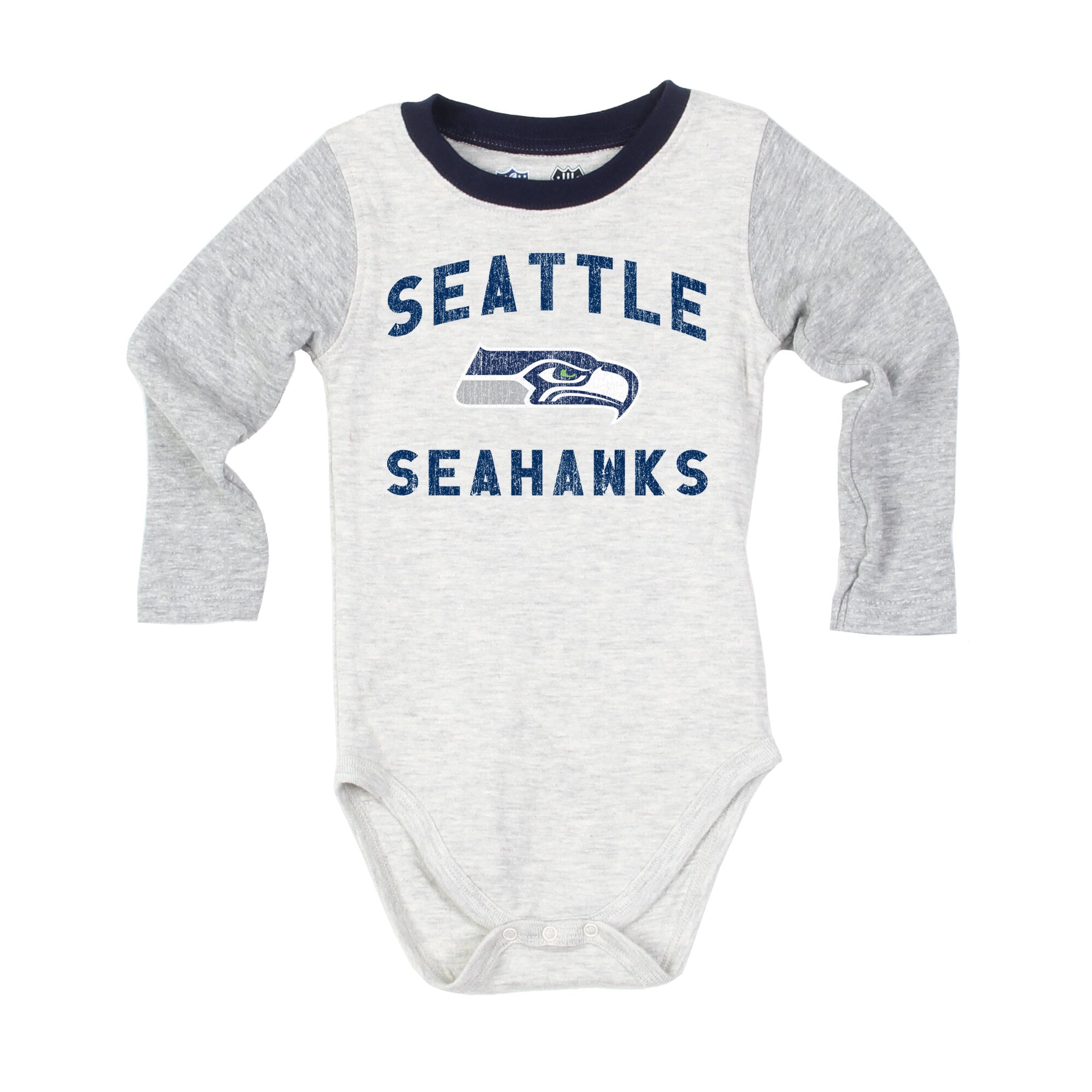 Infant Wes & Willy Heather Gray Seattle Seahawks Jie Hopper Long Sleeve Bodysuit Pants Set