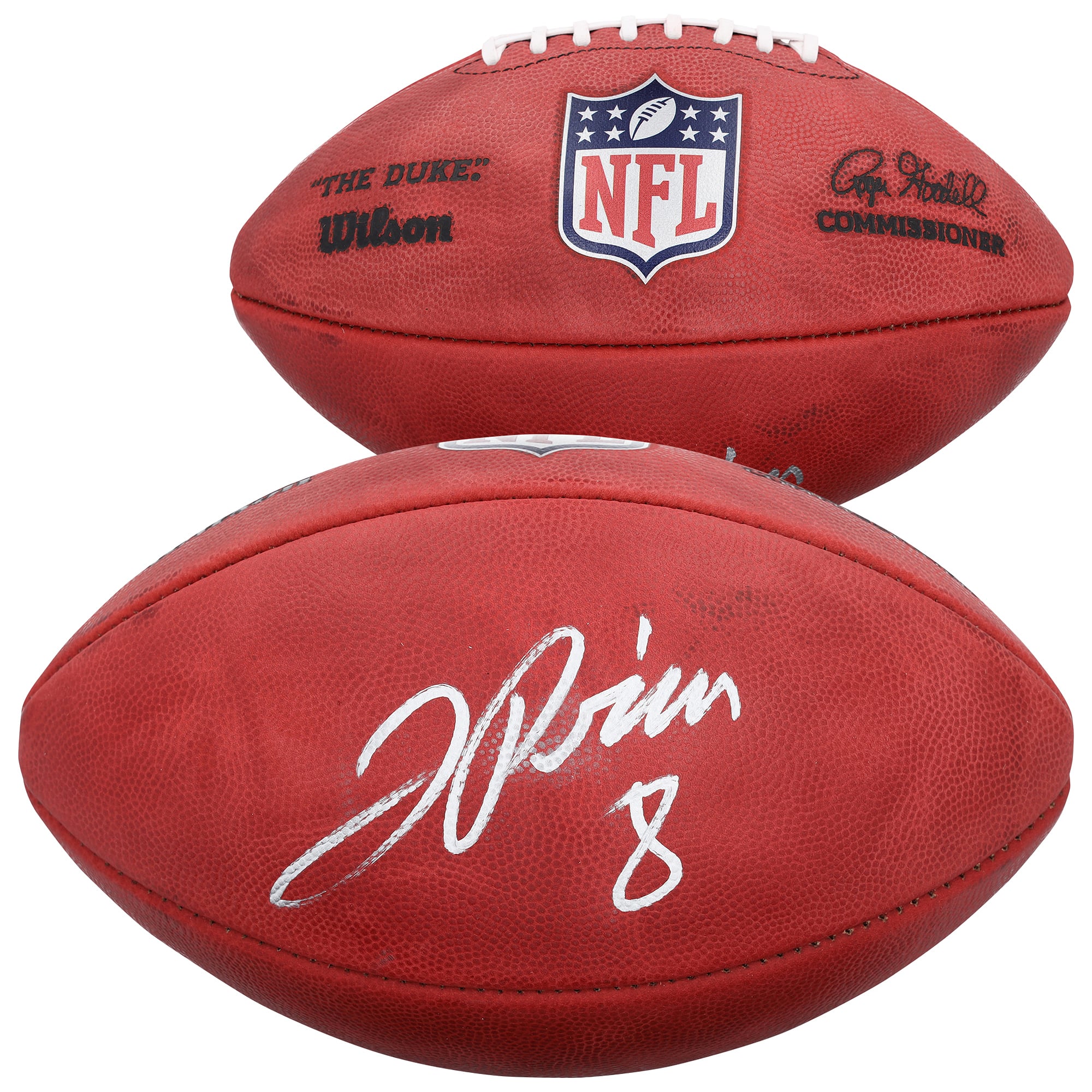 Ballon de football américain Duke en couleur autographié par Jadarian Price des Seattle Seahawks