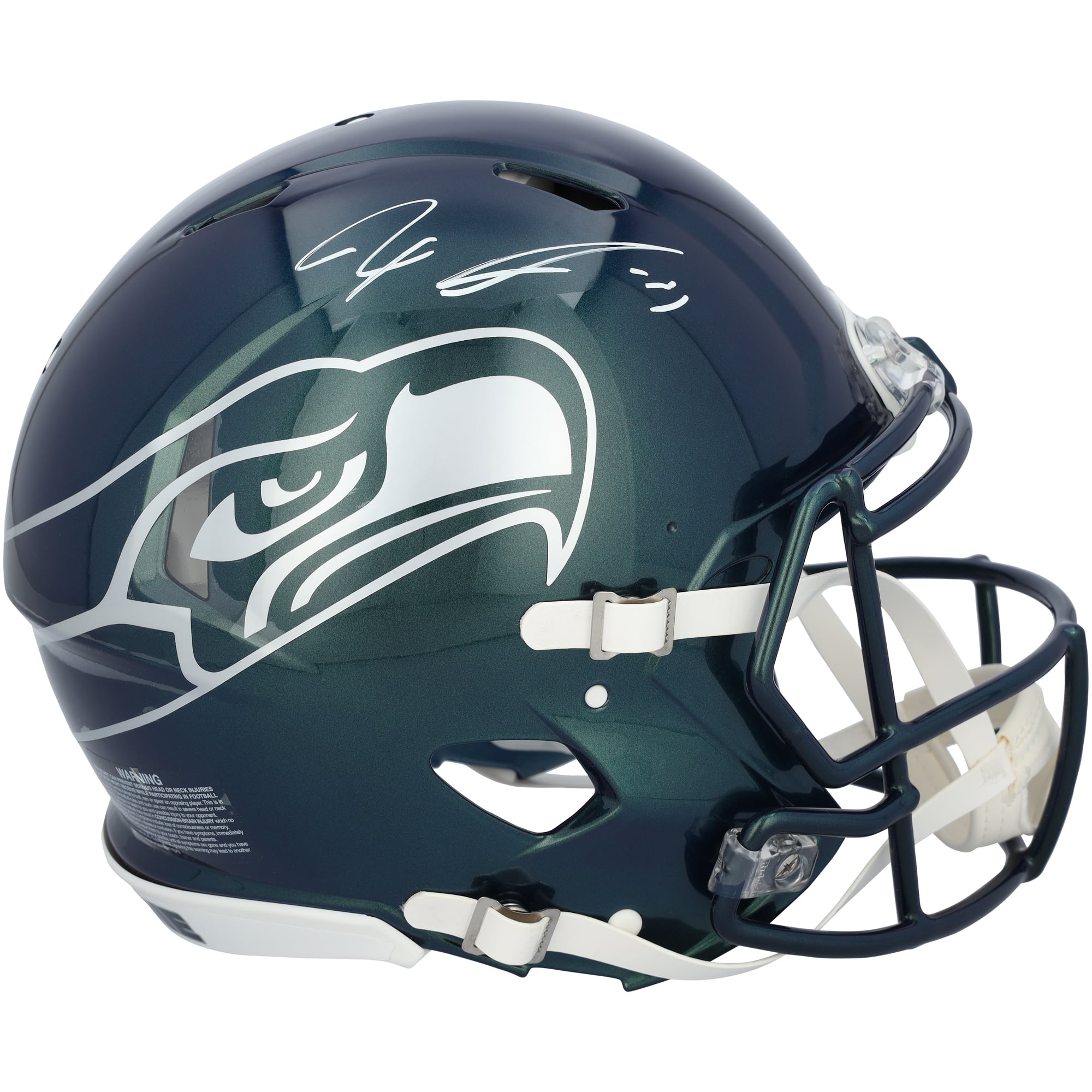 Casque Riddell Rivalry Speed ​​Authentic autographié par Jaxon Smith-Njigba des Seahawks de Seattle