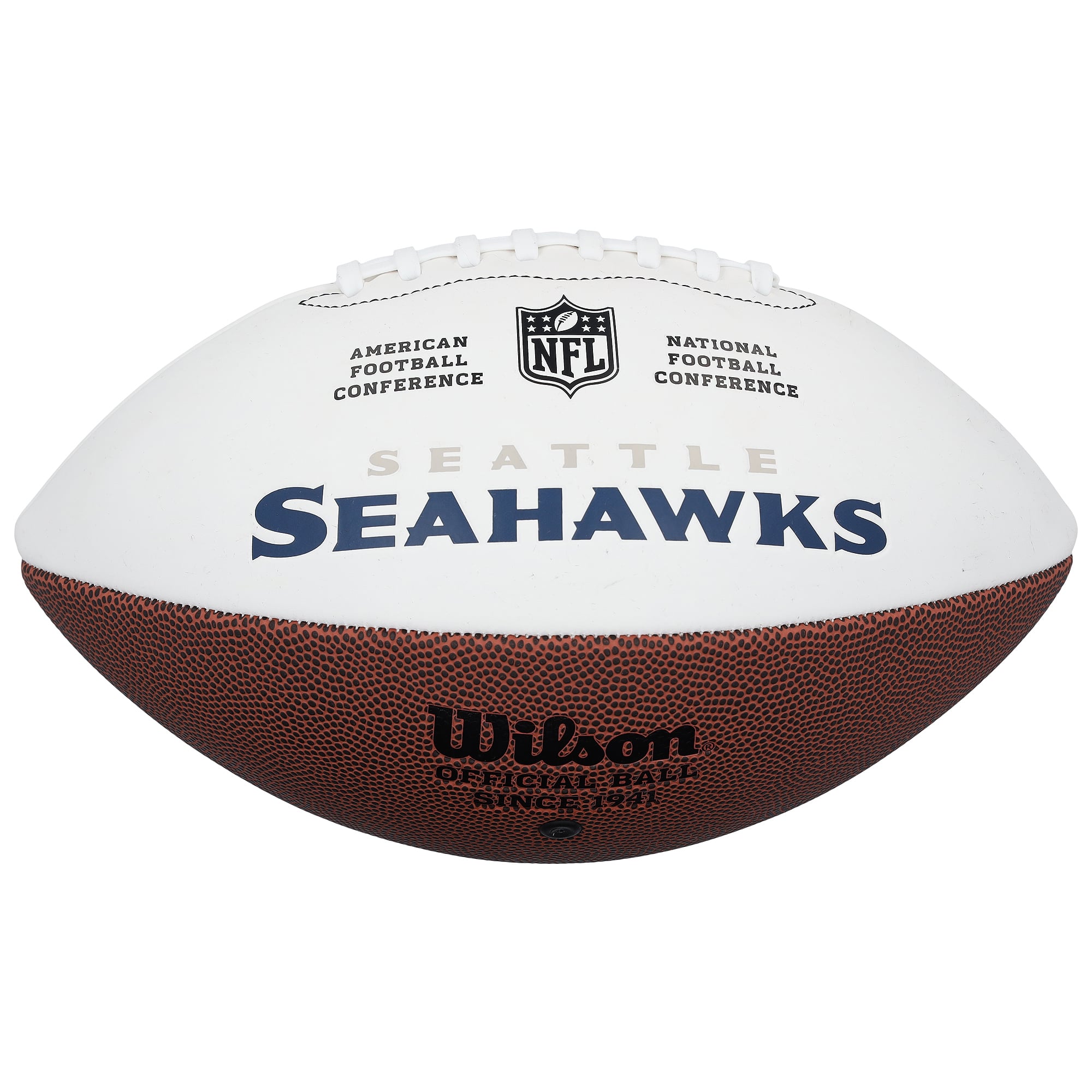 Jaxon Smith-Njigba Seattle Seahawks Autographed Wilson White Panel Football