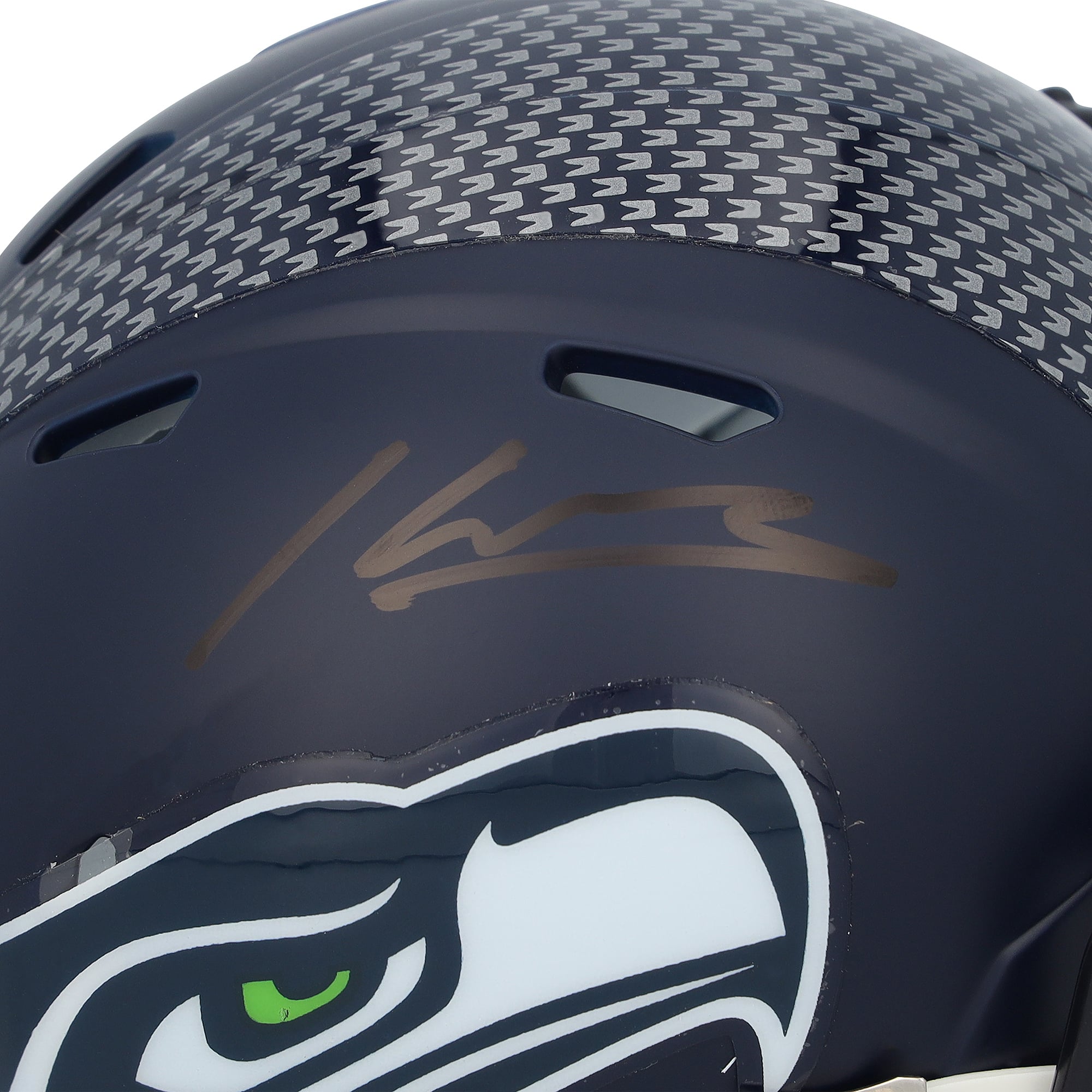 Casque miniature Riddell Speed ​​autographié par Kenneth Walker III, des Seahawks de Seattle, champions du Super Bowl LX