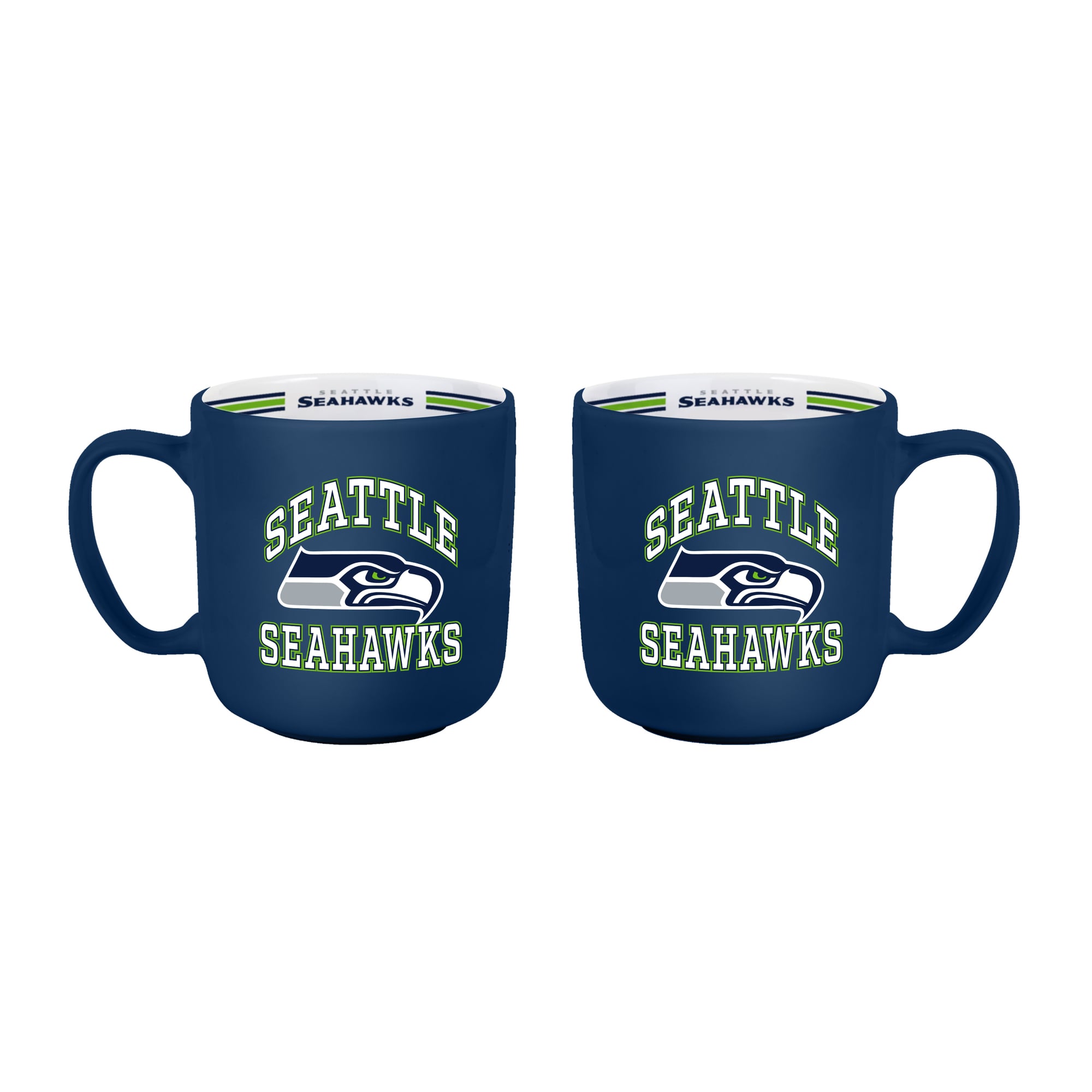 Ensemble de deux tasses rayées Logo Brands Seattle Seahawks de 44 cl